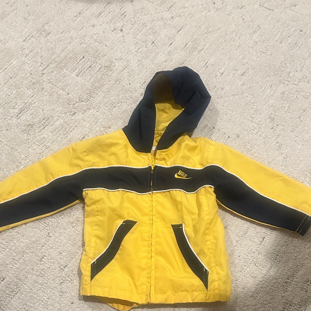 Nike Black and Yellow Hooded Jacket